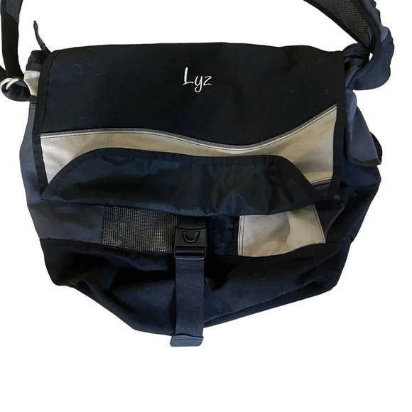 Vintage LL Bean Messenger Bag Crossbody Travel Carry On Colorblock Unisex Hike - Picture 12 of 14